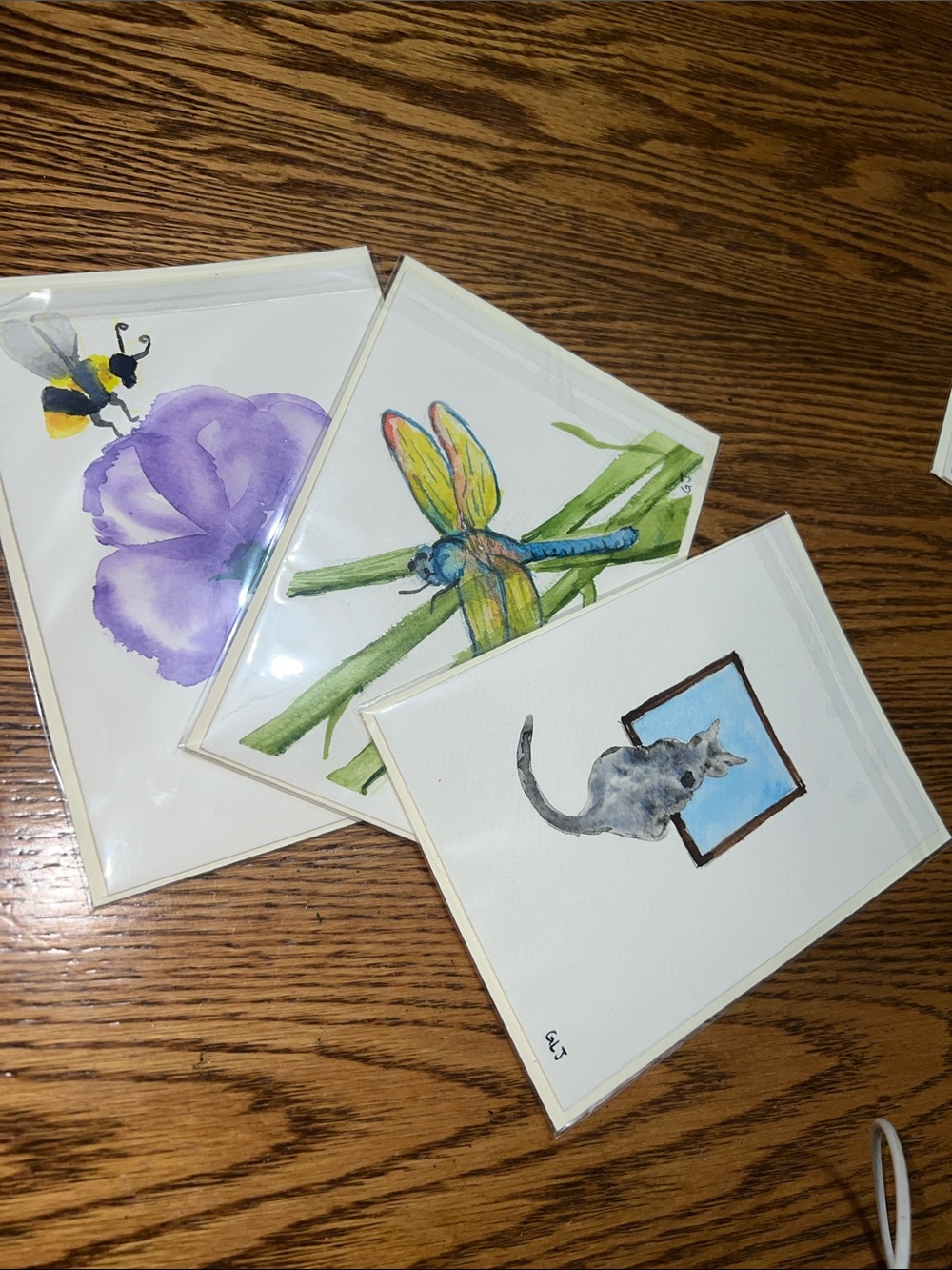 Watercolor Animal & Nature Art Print Set - Purple, Yellow, Green, Blue